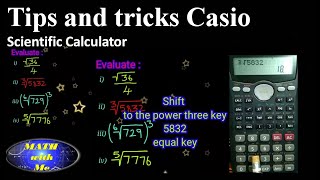 How to find any root of a number on Casio scientific Calculator tips and tricks casio fx 100 MS