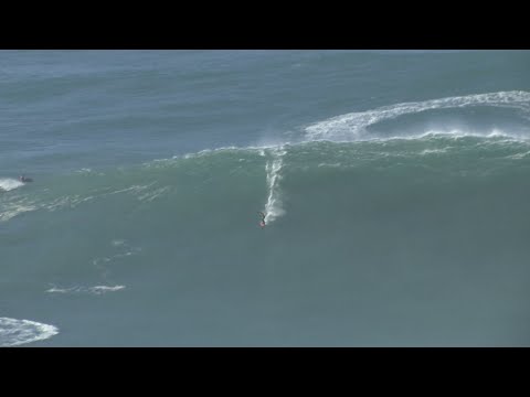 Surfers flock to Nazare beach amid virus measures
