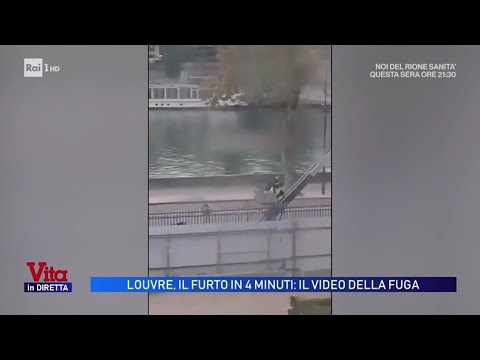 Furto al Louvre, il video della fuga - Vita in diretta 23/10/2025