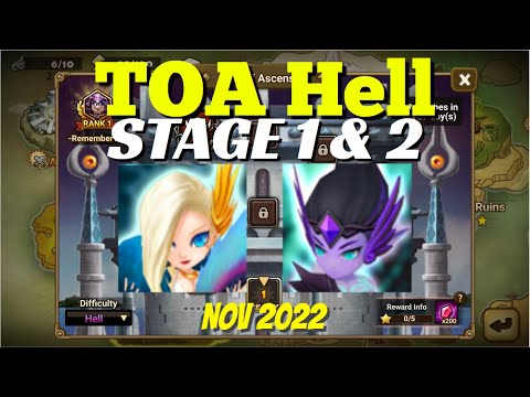 Toa Hell Stage 1 & 2 (3 stars) November 2022