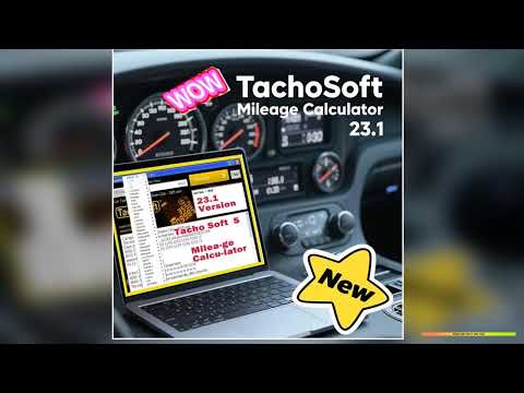 Latest 2025 Hot TachoSoft Mileage Calculator software 231 mileage correction software Full Version