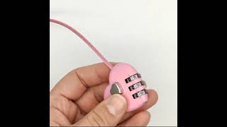 Lankový numerický zámok srdca ružový 30cm