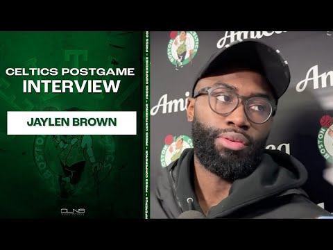 Jaylen Brown mentions Derrick White for DPOY | | Celtics vs Pacers FULL Postgame Interview