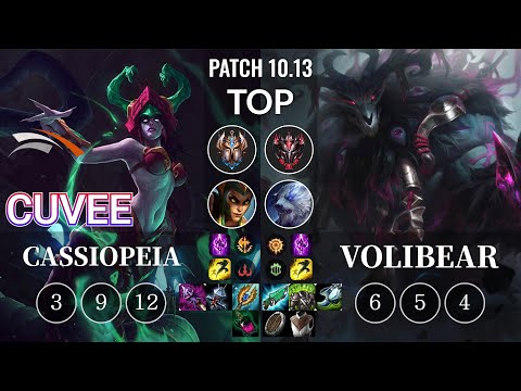 HLE CuVee Cassiopeia vs Volibear Top - KR Patch 10.13