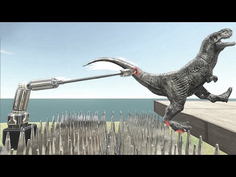 Harpoon Pulls Dinosaurs into Spike Blades!