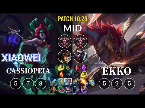 DMO Xiaowei Cassiopeia vs Ekko Mid - KR Patch 10.23