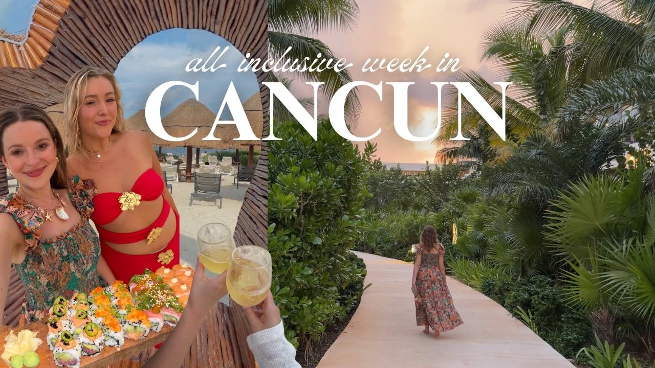 CANCUN VLOG: come with us to an all inclusive resort 🍹🌊 Atelier Playa Mujeres