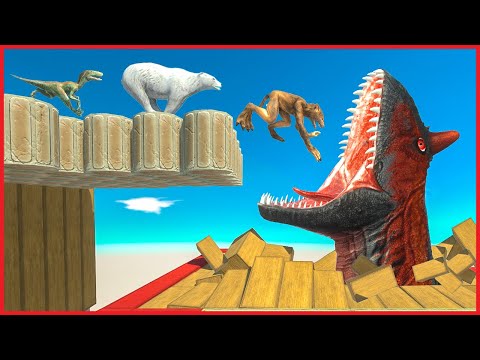 DANGEROUS JUMP over QUICKSAND - Animal Revolt Battle Simulator