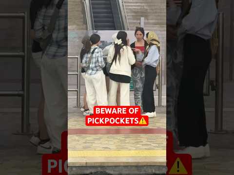 ⚠️🤬BEWARE OF PICKPOCKETS. TERMINI STATION ROME ITALY🚨(Metro B ) #italy #funny #pickpocket #travel