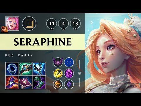 Seraphine Carry vs Ashe: Godlike - EUW Master Patch 14.19