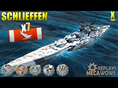 Schlieffen 7 Kills & 337k Damage | World of Warships Gameplay 4k
