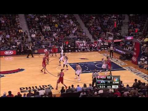 Donatas Motiejunas vs Atlanta Hawks 2014.01.10