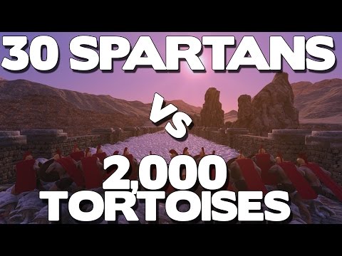 30 Spartans VS 2000 Tortoises! - Ultimate Epic Battle Simulator!