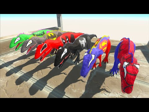 6 Carcharodontosaurus Superheroes Dc Marvel Speed Race Championship Hunting Found Jurassic world