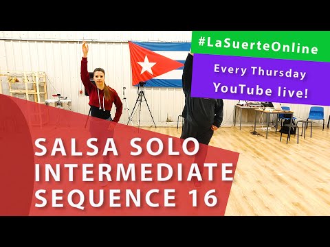 Salsa Solo (Intermediate) - Sequence 16 #LaSuerteOnline