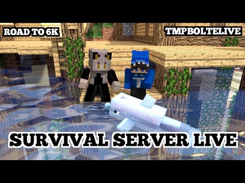 TMP BOLTE LIVE - MINECRAFT PUBLIC SMP LIVE WITH SUBSCRIBER 💖🤗 | ROAD TO 6K 🥰🥰♥️ | TMP BOLTE LIVE