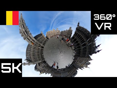 360° VR Virtual Reality Video: Brussels  - Grand Place de Bruxelles, Belgium. Part 1