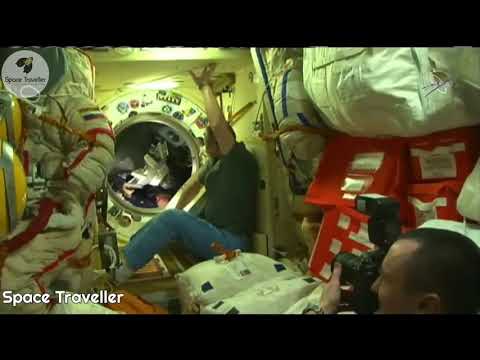 Hatch Opening! Soyuz MS 20 Crew Enter The Space Station