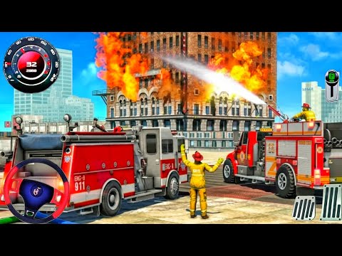 Fire Truck City Rescue Driving Game: 911 US Emergency Fire Truck Simulator Game! Android Gameplay