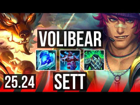 VOLIBEAR vs SETT (TOP) | 48K damage | KR Master | 25.24