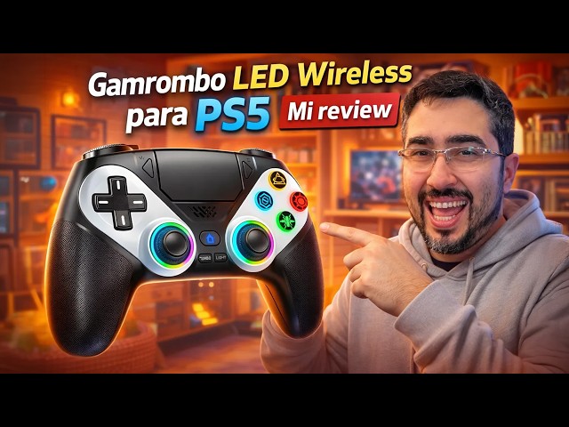 Vídeo relacionado con BETMI Mando inalámbrico compatible con PS5, con joystick de efecto Hall, doble vibración, macros, turbo, sensor de 6 ejes, luces RGB dinámicas y altavoz integrado