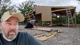 The Amish Family Is Back & Trying To Beat The Flood That’s Coming, Building The Pole Barn