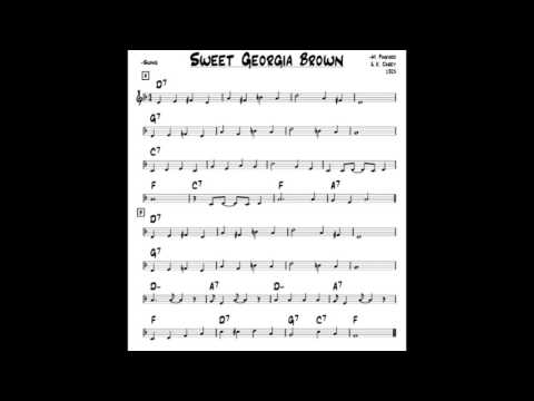 Sweet Georgia Brown  Play along - Backing track (C key score violin/guitar/piano)