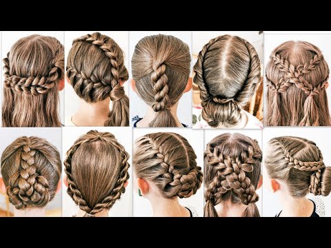 10 SIMPLE and BEAUTIFUL hairstyles for every day! Easy...