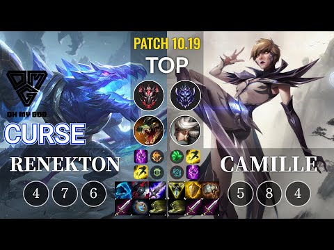 OMG Curse Renekton vs Camille Top - KR Patch 10.19