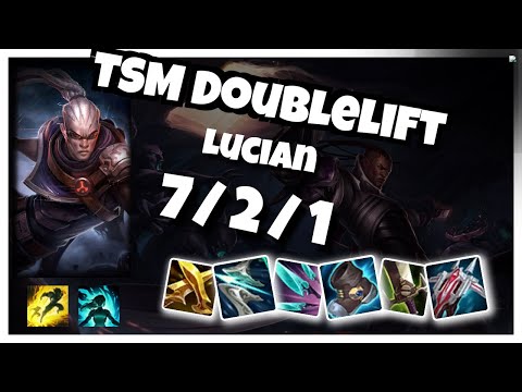 Lucian vs Syndra TSM Doublelift BOT (7/2/1) Gameplay Replay - Patch 10.23