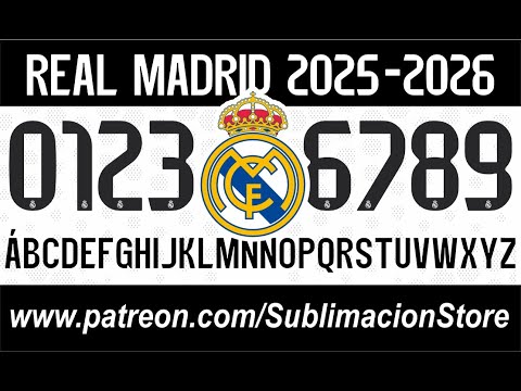 Tipografía Real Madrid 25-26 FREE DOWNLOAD