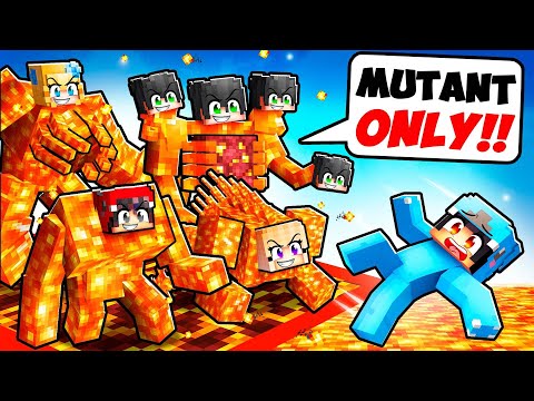 Locked on ONE LAVA CHUNK But We're MUTANT MOBS With CRAZY FAN GIRL