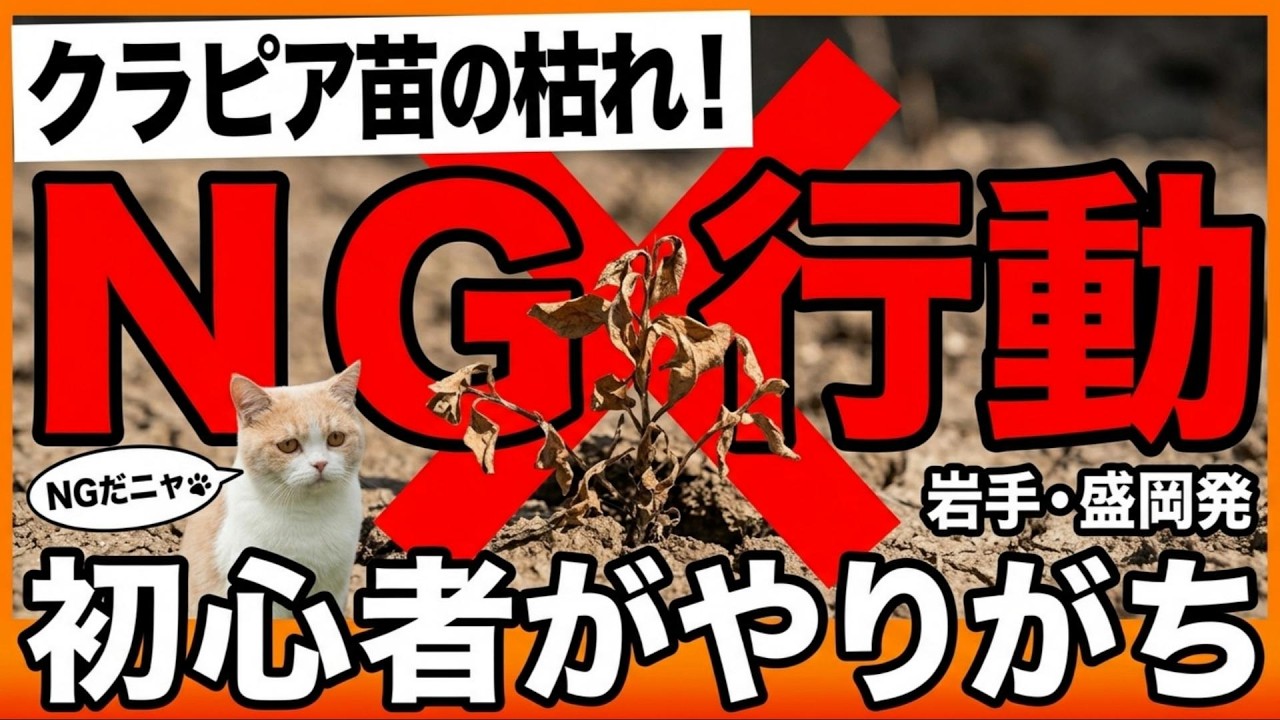 クラピア苗の枯れ！初心者がやりがちＮＧ行動