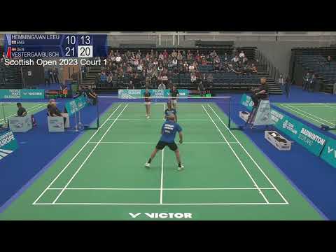 Match point - Hemming / Van Leeuwen vs Vestergaard / Busch - XD, SF - Scottish Open 2023