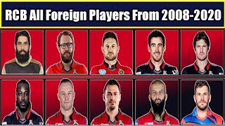 RCB All Foreign Players From 2008-2020 | RCB All Overseas Players in History of IPL | IPL 2020 RCB |