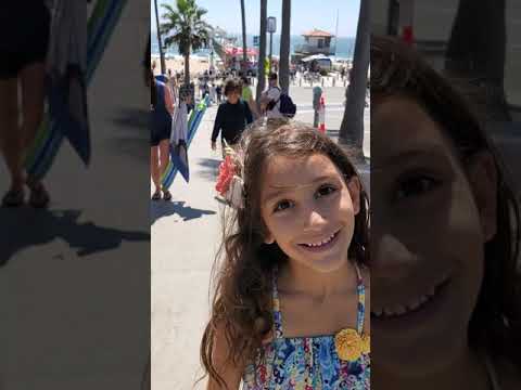 my little crazy girl dancing in the streets of Manhattan Beach. August 1, 2021
