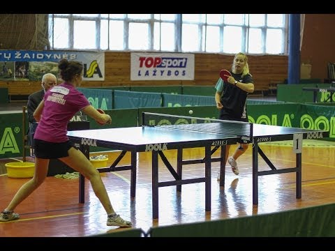84-asis Lietuvos stalo teniso čempionatas. Moterų finalas. Ieva Venslavičiūtė ir Eglė Stuckytė