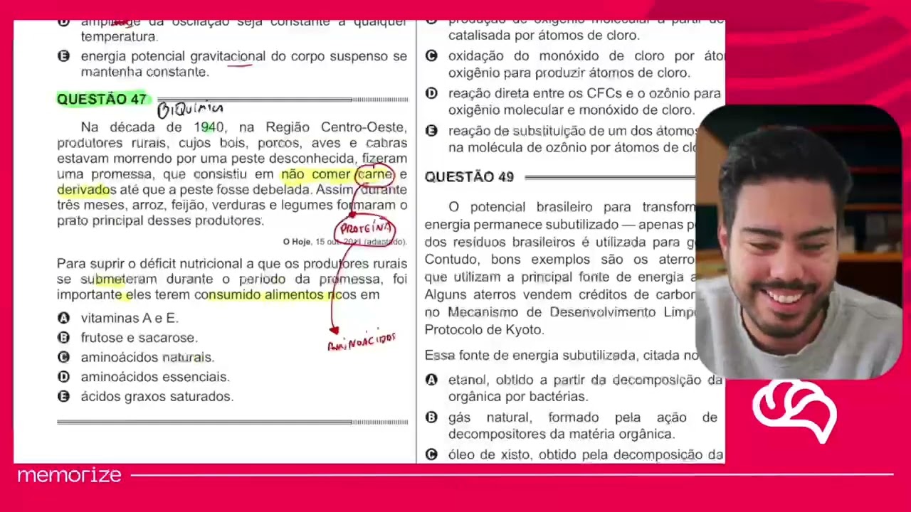Resolução em Vídeo — Questão 47 ENEM 2014