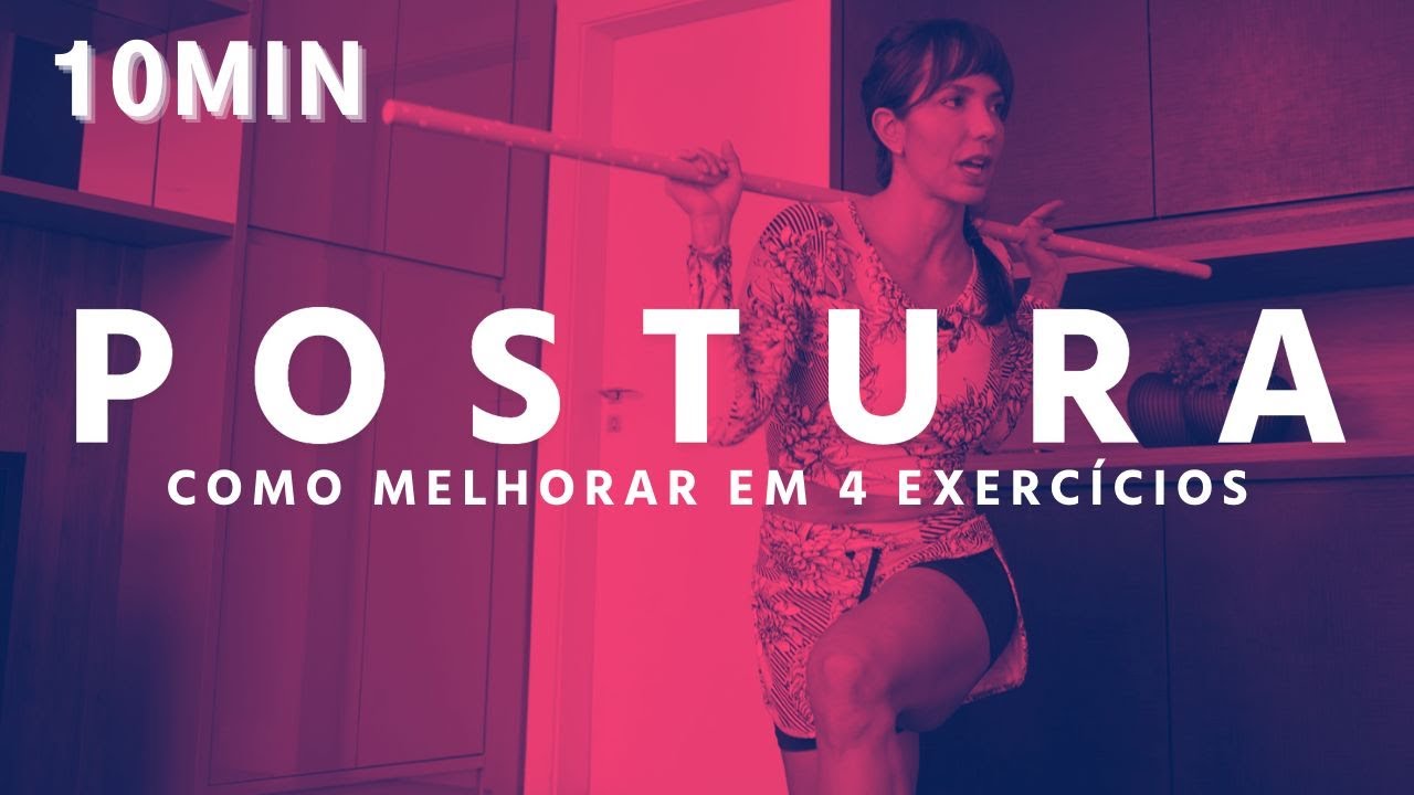 Melhore a sua postura com 4 exercícios em CASA! - Carol Borba