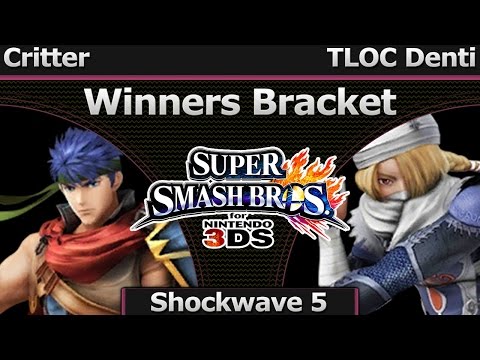 Shockwave 5 Smash 3DS - Critter (Ike) vs TLOC Denti (Sheik) - Winners Bracket