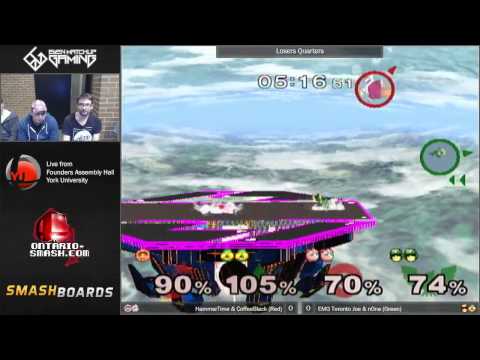 HammerTime & CoffeeBlack vs EMG Toronto Joe & n0ne   Smash@York   Melee Doubles WSFs