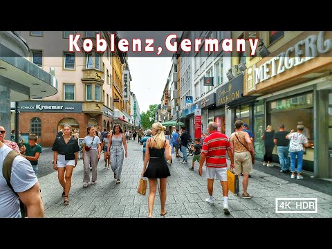 Koblenz Germany, Tour in Koblenz to discover the sights 4k 60fps