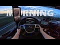 POV Truck Driving Morning In France Metz