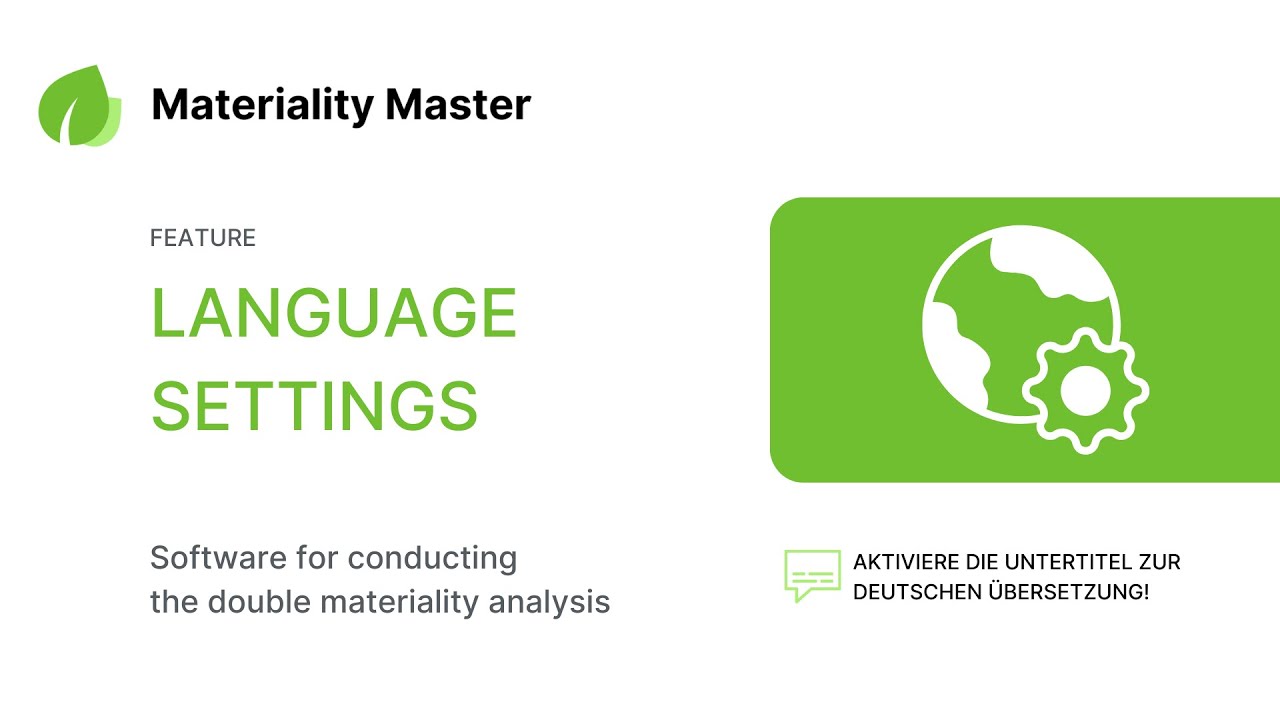 Feature | Language Settings