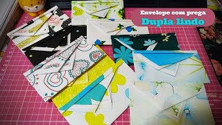 Como Fazer Envelope com Prega dupla face|Dobradura Fcil