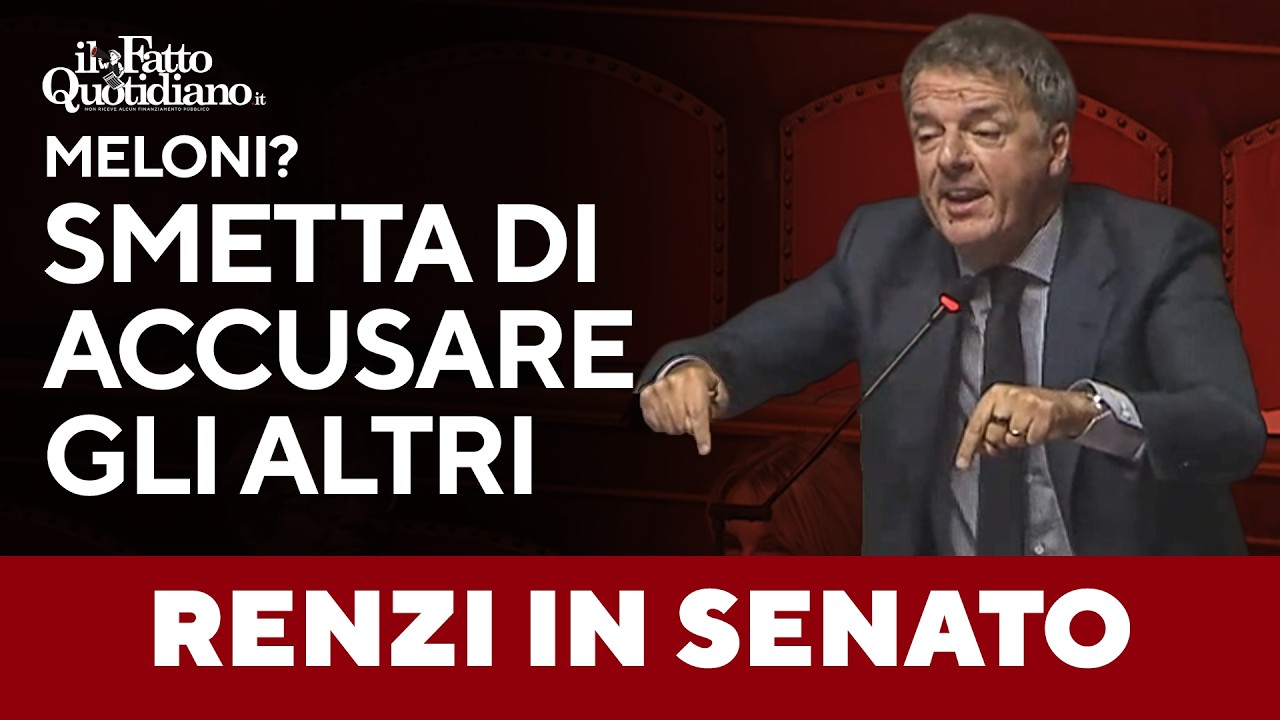 Renzi attacca Meloni sull’Europa: “Dopo 4 anni non può dare sempre la colpa agli altri”