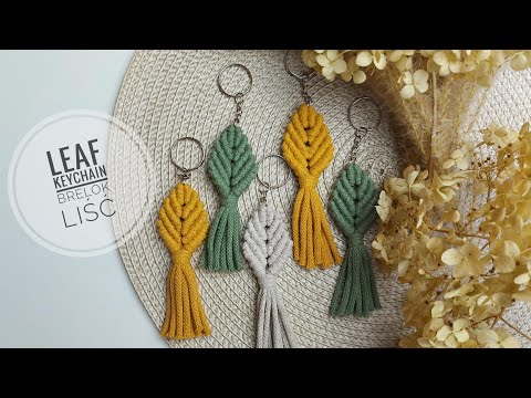 LEAF KEYCHAIN | Brelok liść | Macrame