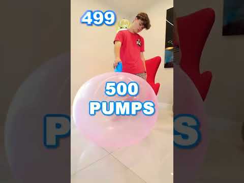 How many pumps does it take for a Wubble Bubble Ball to blow up?