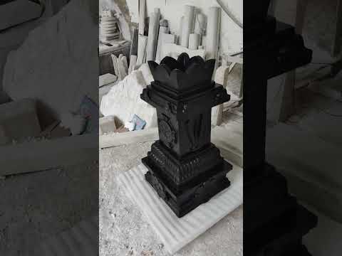 Black Stone Tulsi Pot