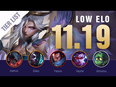 LOW ELO Patch 11.19 LoL Tier List by Mobalytics | League of Legends Season 11